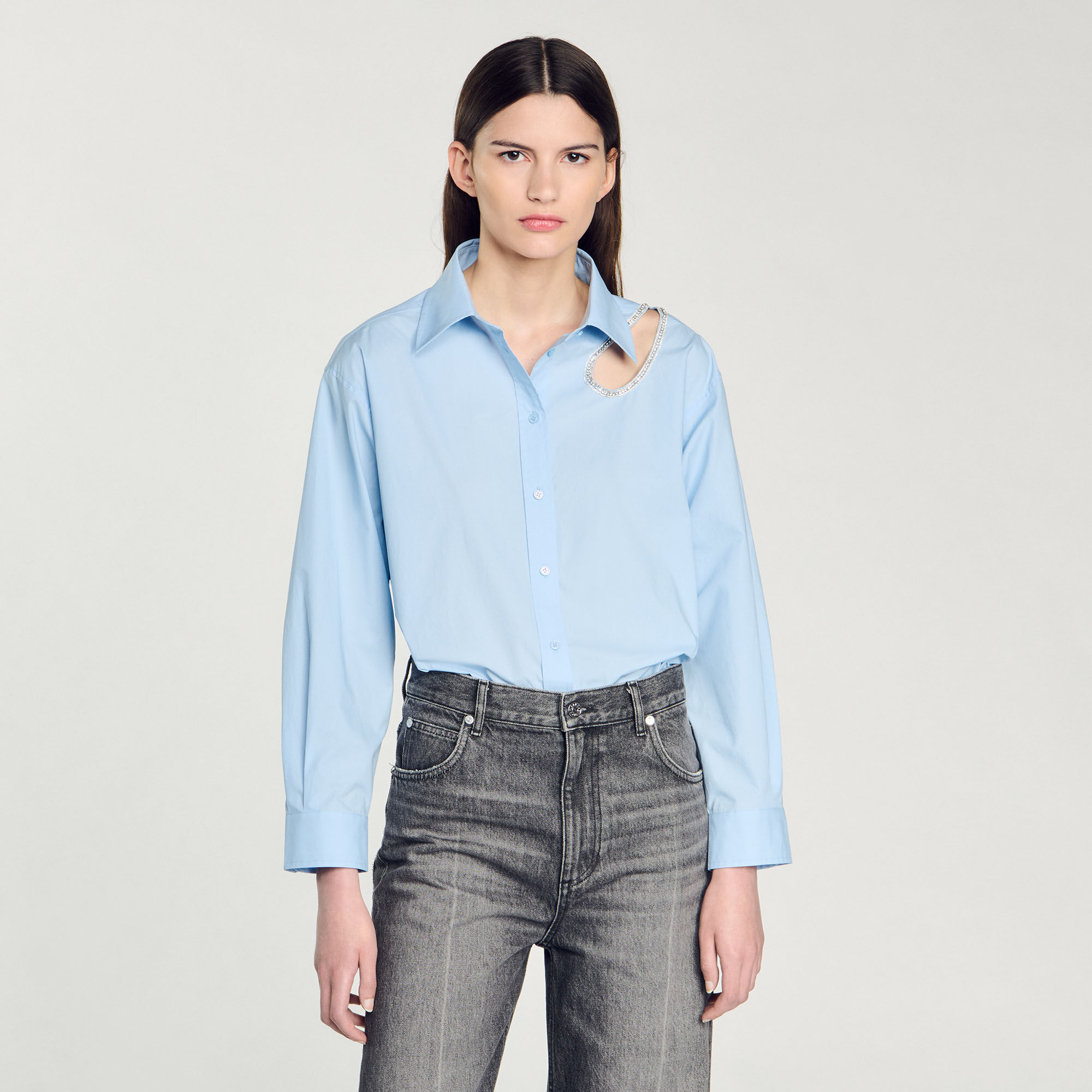 Chemise goutte strass