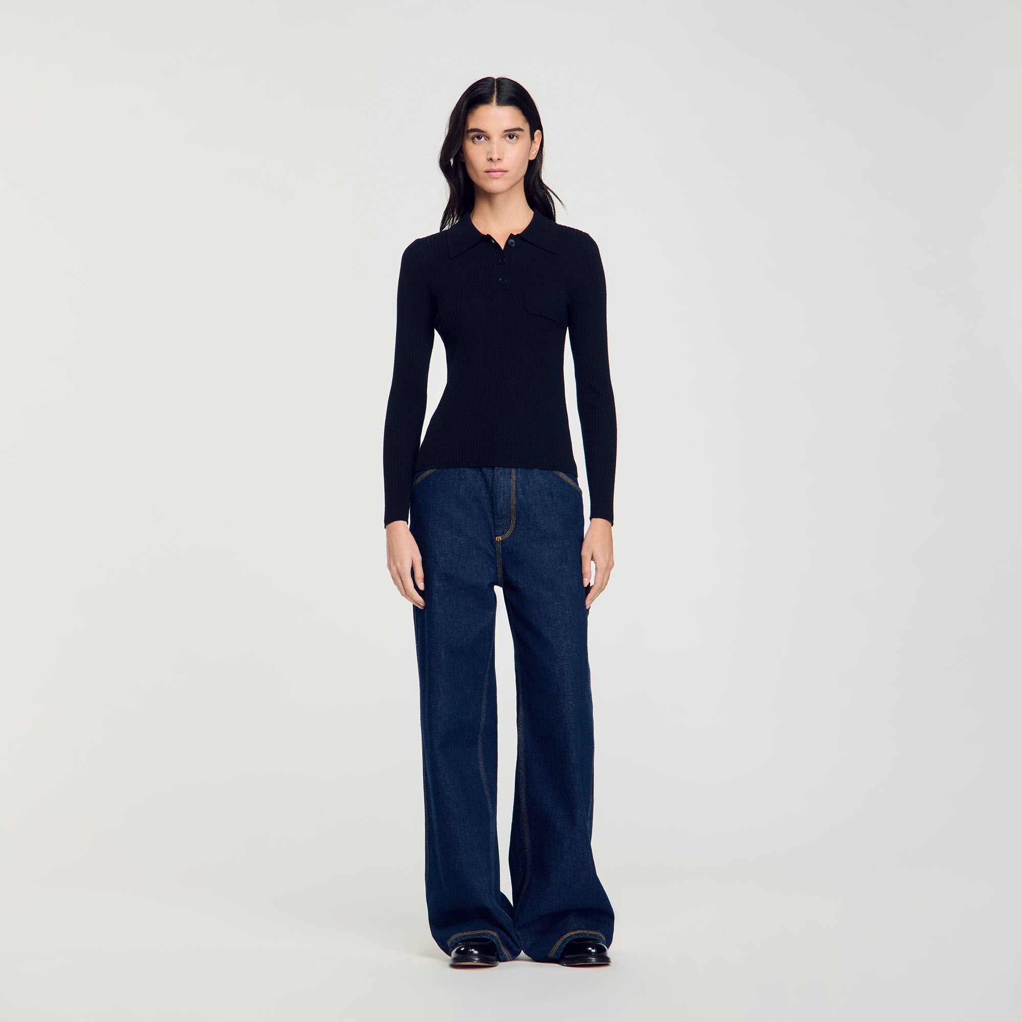 Rib knit jumper