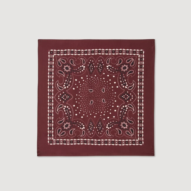 Foulard en soie imprimé bandana