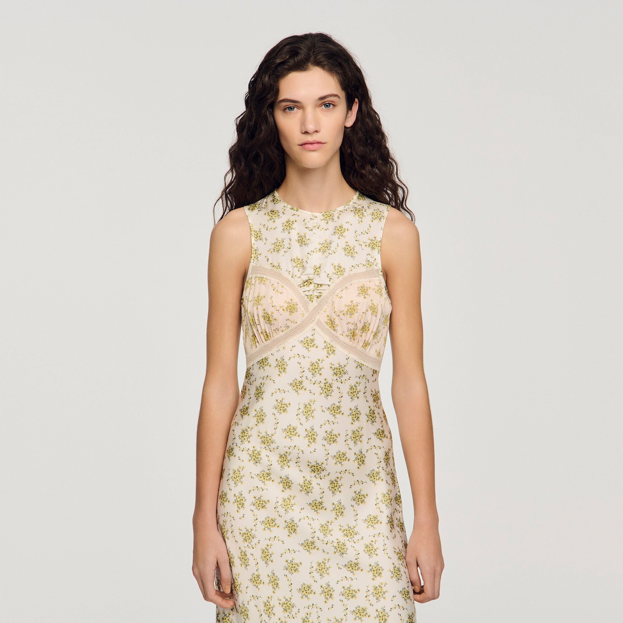 Flower print maxi dress