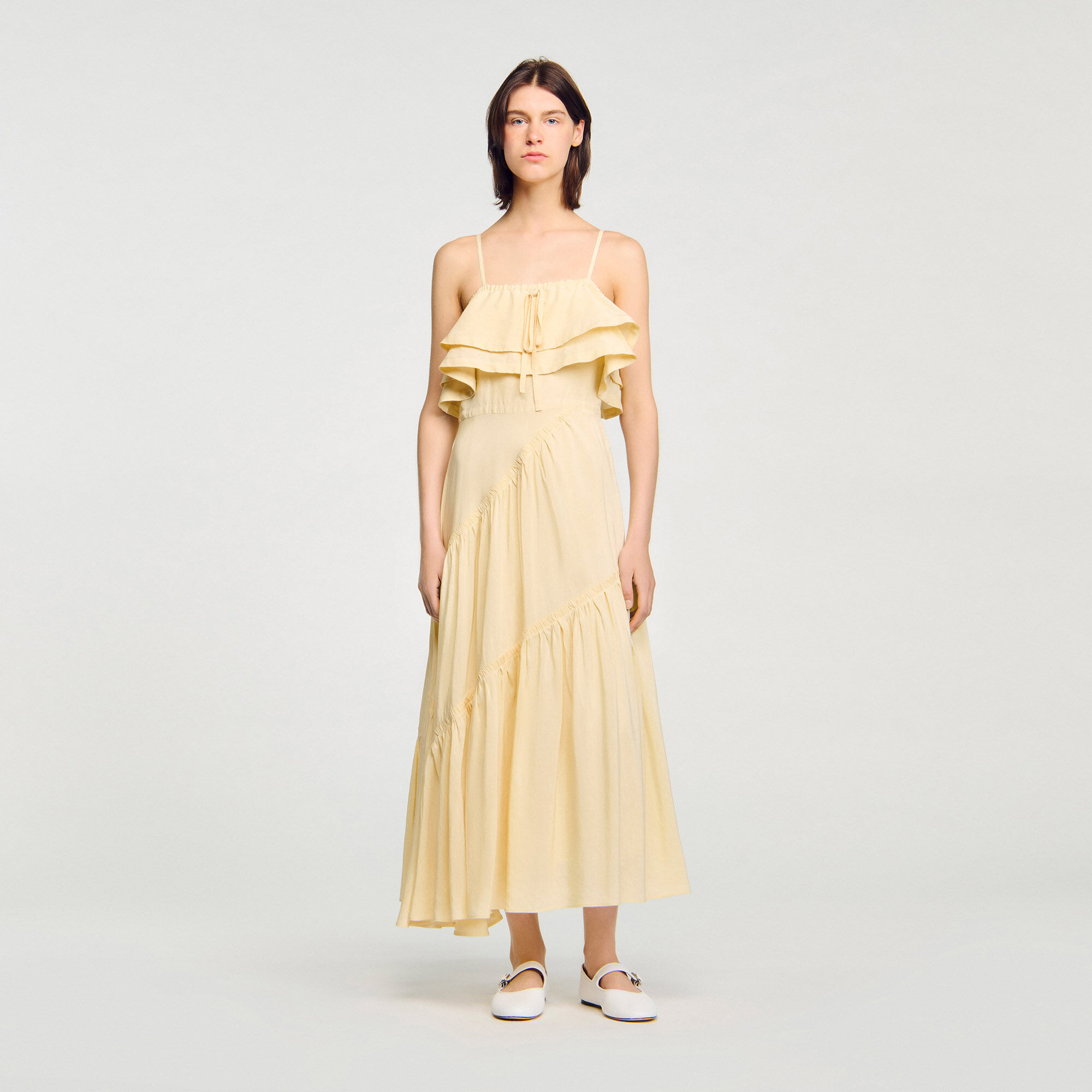 Ruffled maxi dress
