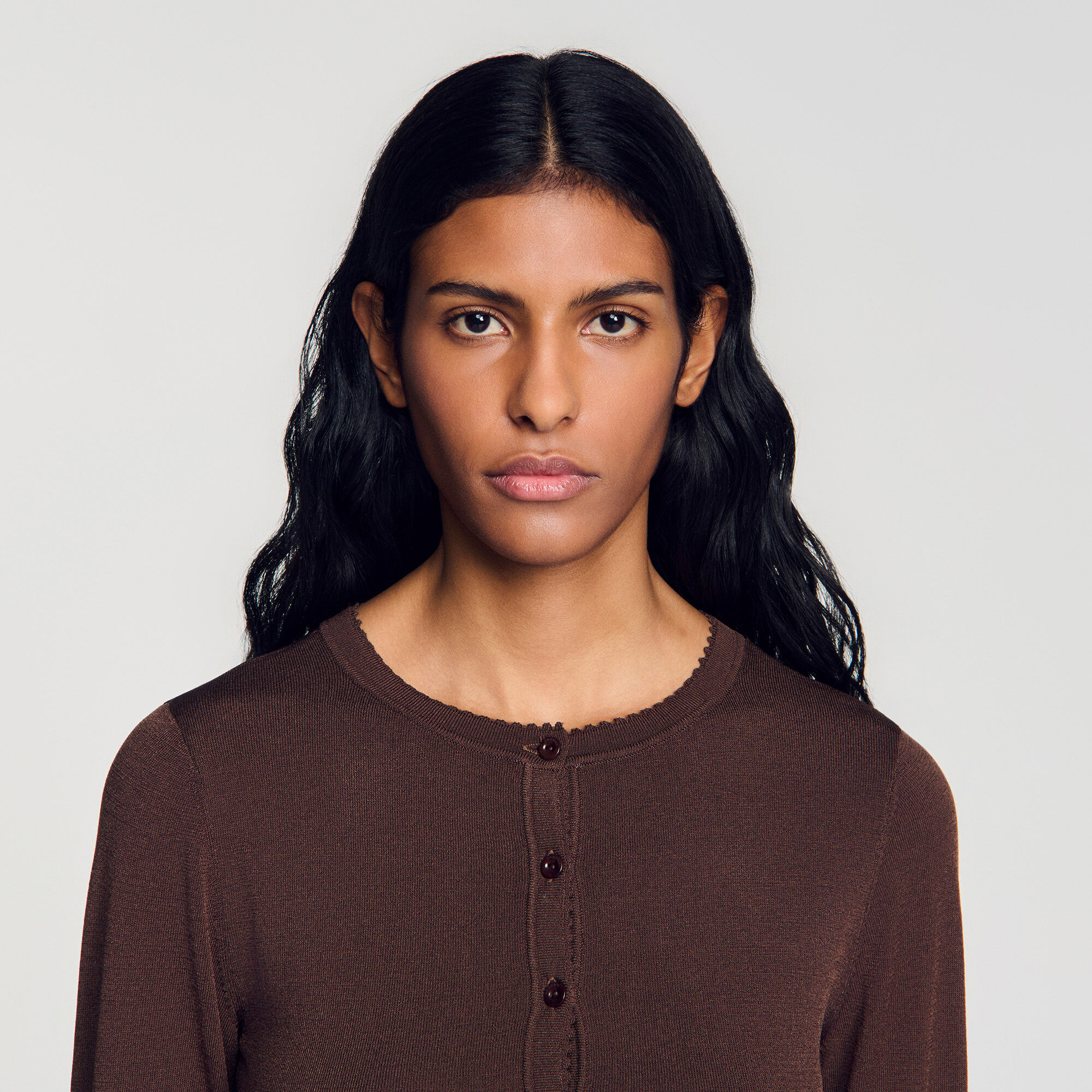 Sheer knit cardigan