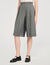 Pleated long shorts