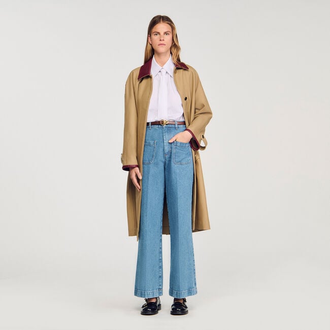 Jean large taille haute