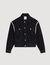 Oversized denim jacket with rhinestones