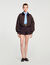 Kurzes Sweatshirt, zwei Materialien