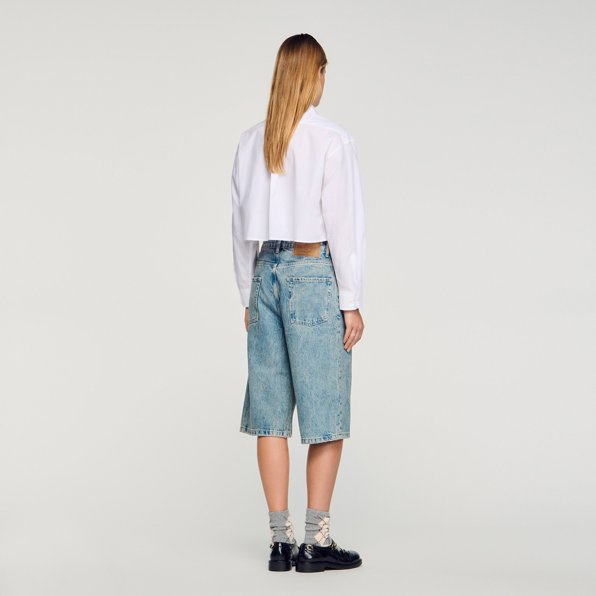 Bermudashorts im verwaschenen Look