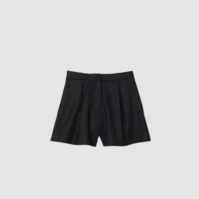 Shorts mit Fischgrätenmuster