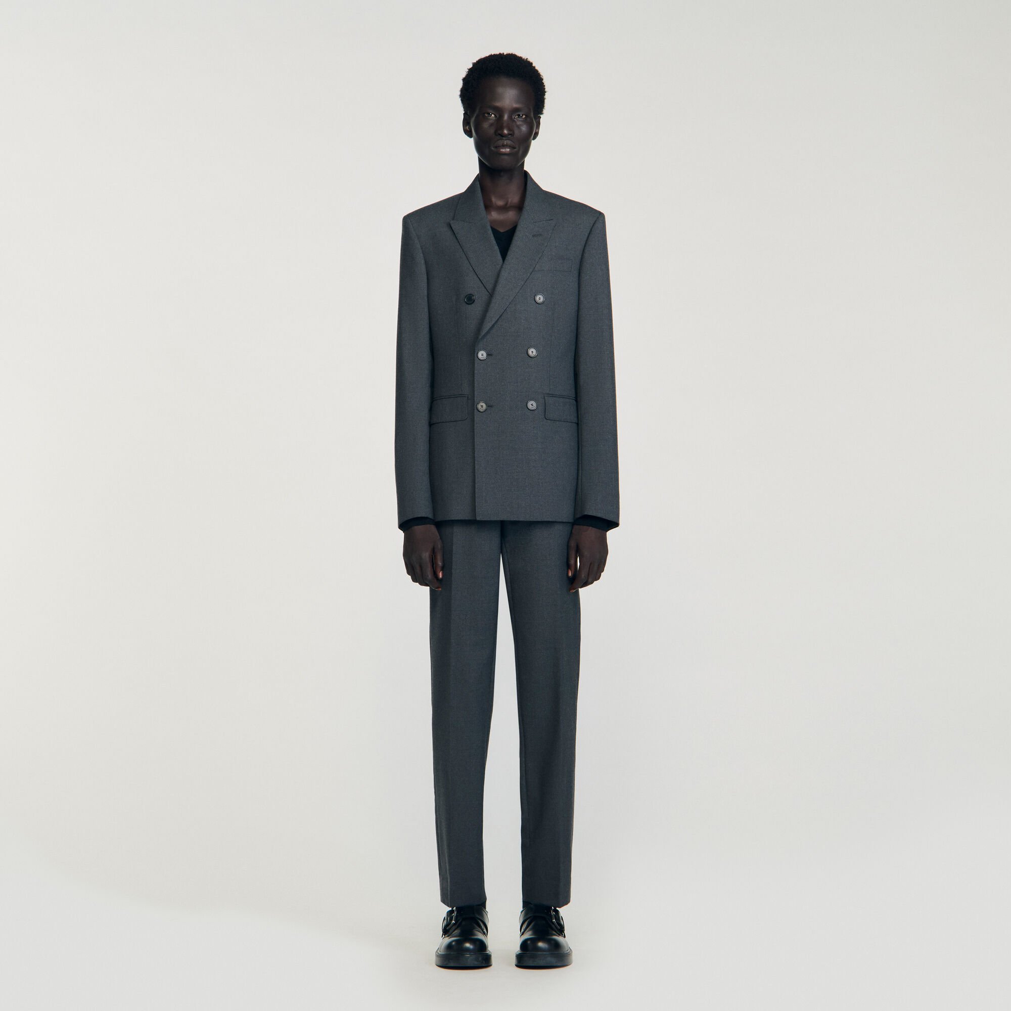 Double-breasted suit jacket