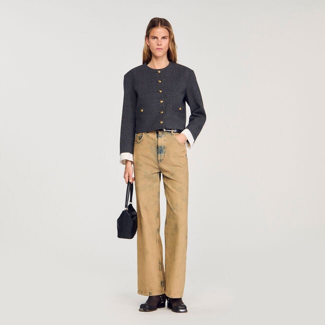Taillierter Blazer mit Strass