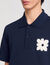 Polohemd mit Blumen-Patch