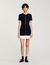 Kurzes Strickkleid mit Volant