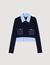 Cropped wool and cashmere jumper