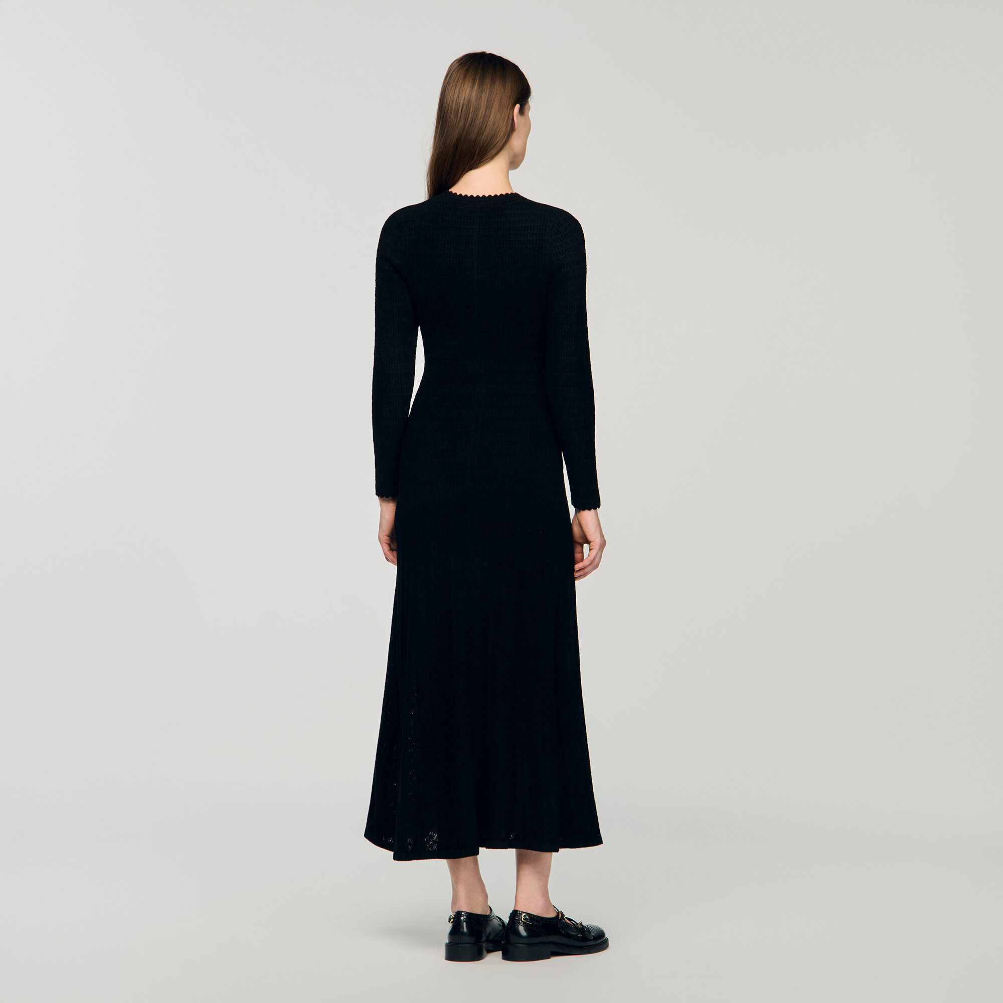 Robe longue maille texturée