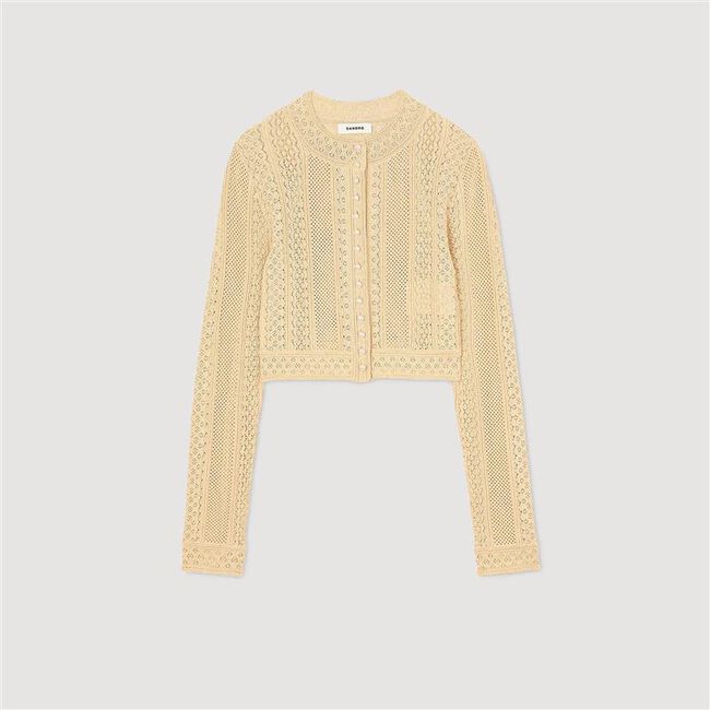Cardigan aus Pointelle-Strick