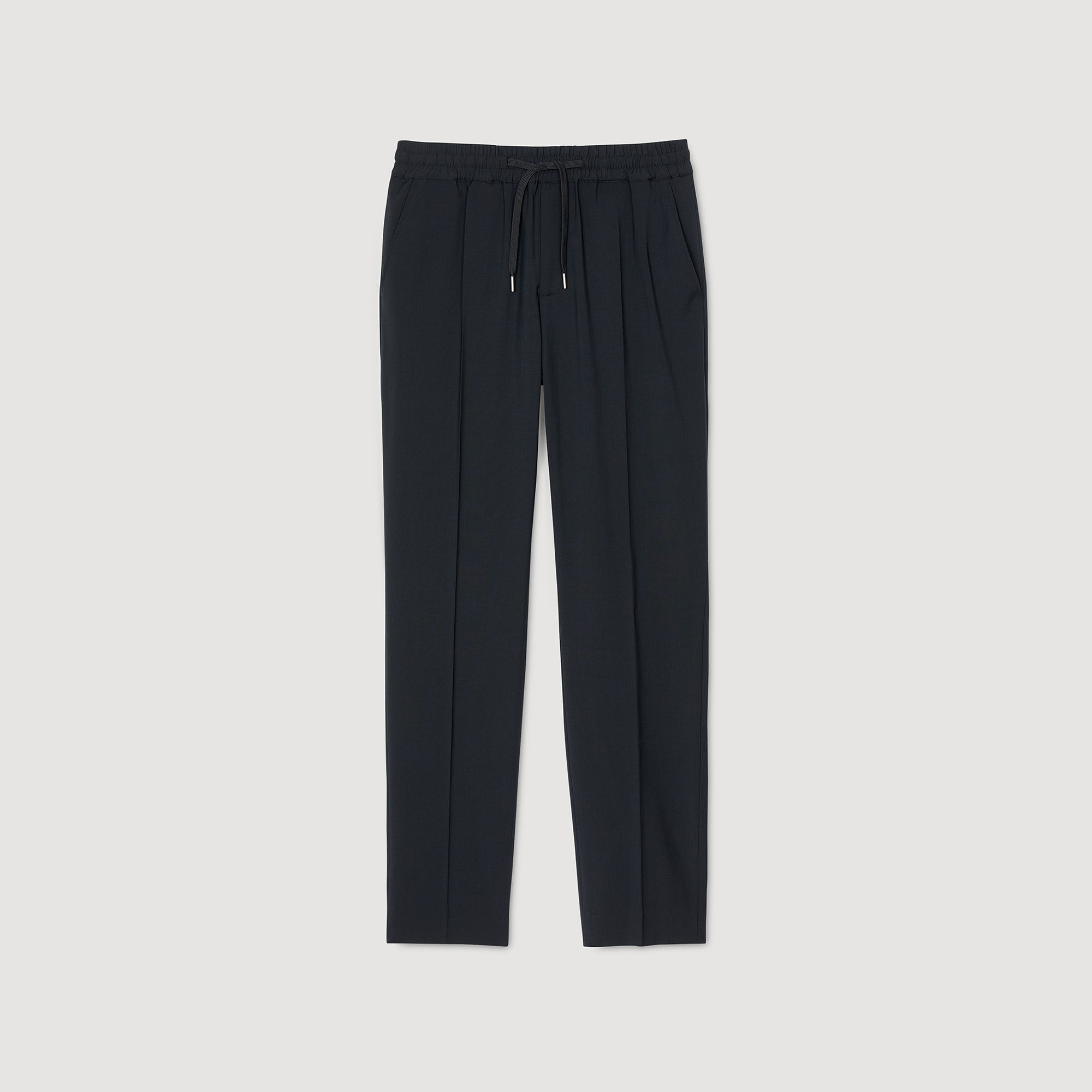 Pantalon élastiqué en laine