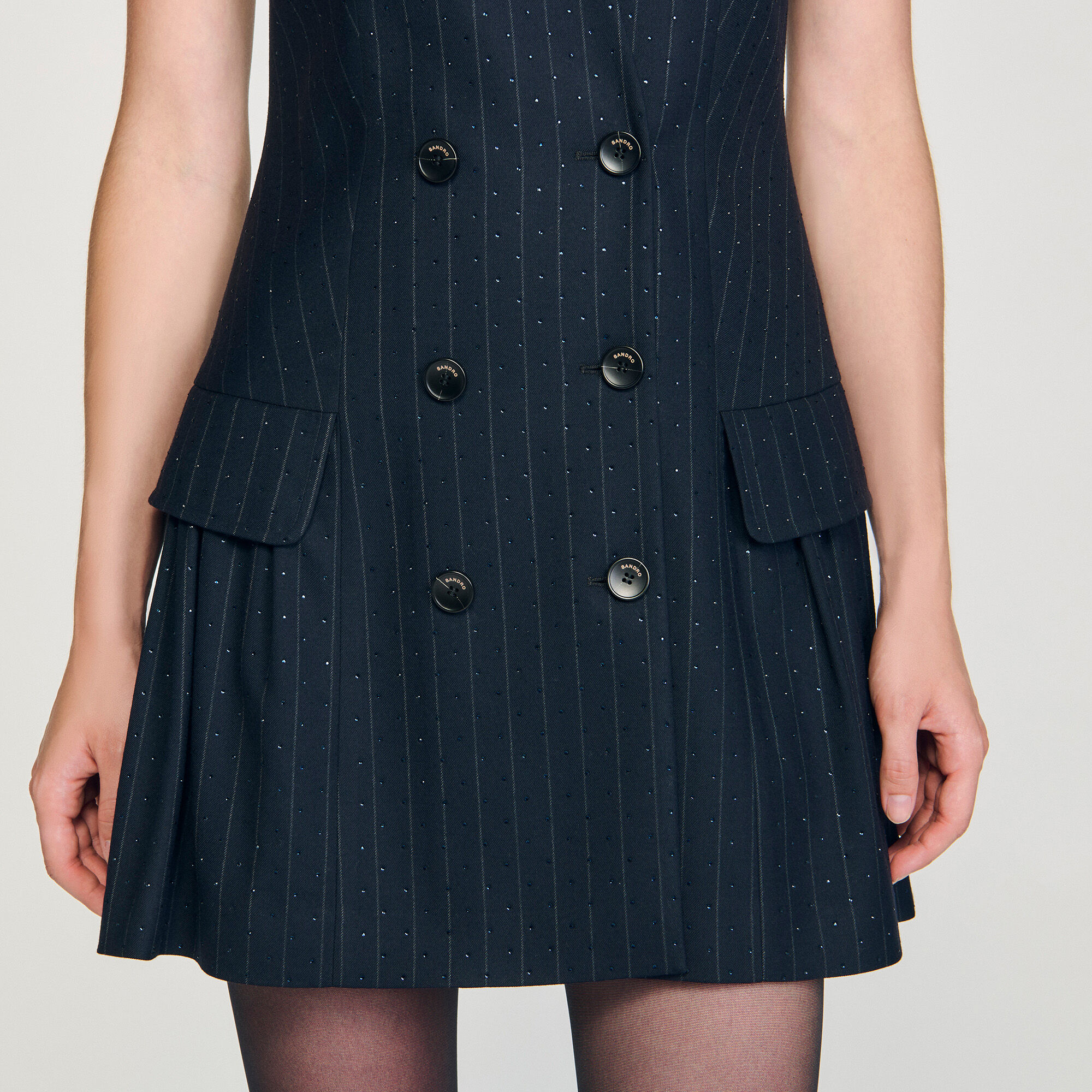 Short rhinestone suit dress