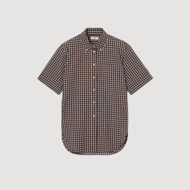 Oversized check shirt