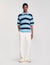 Polo rayé en maille