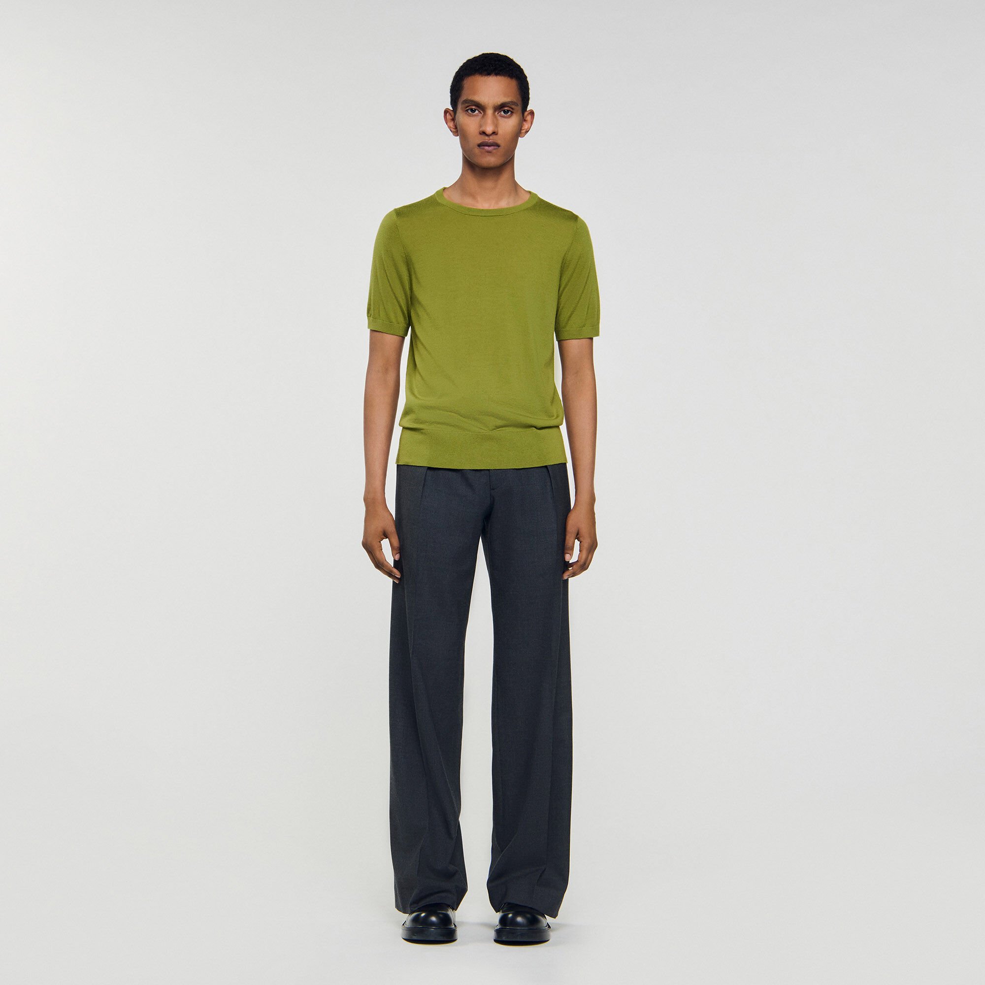 Flowing knit T-shirt