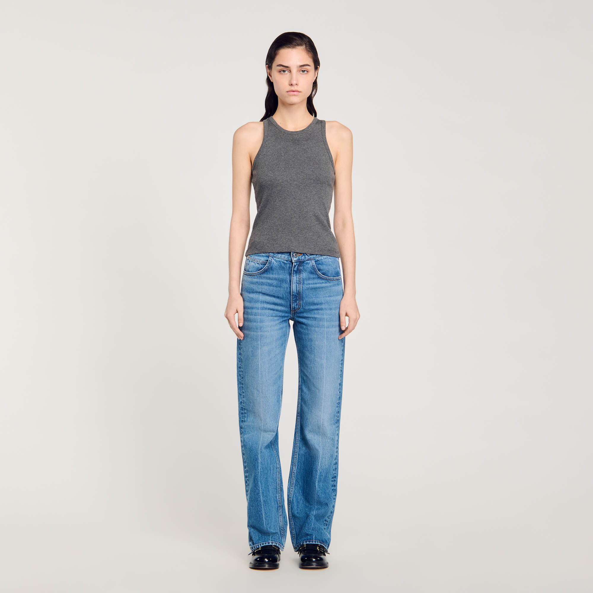 Vest top with American armholes