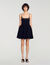 Robe courte en velours &agrave; strass - Femme | Sandro