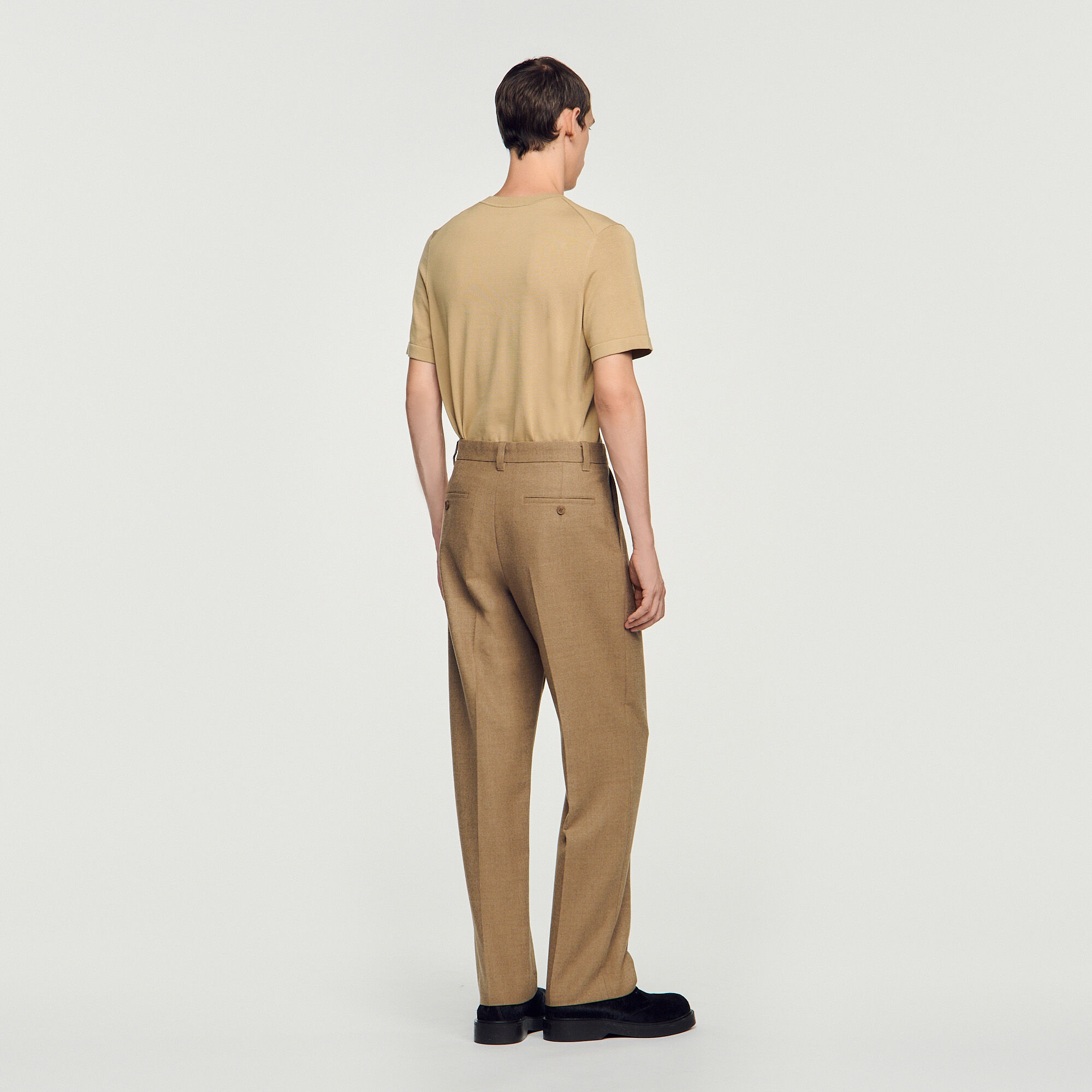 Pantalon de costume large en laine - Homme | Sandro