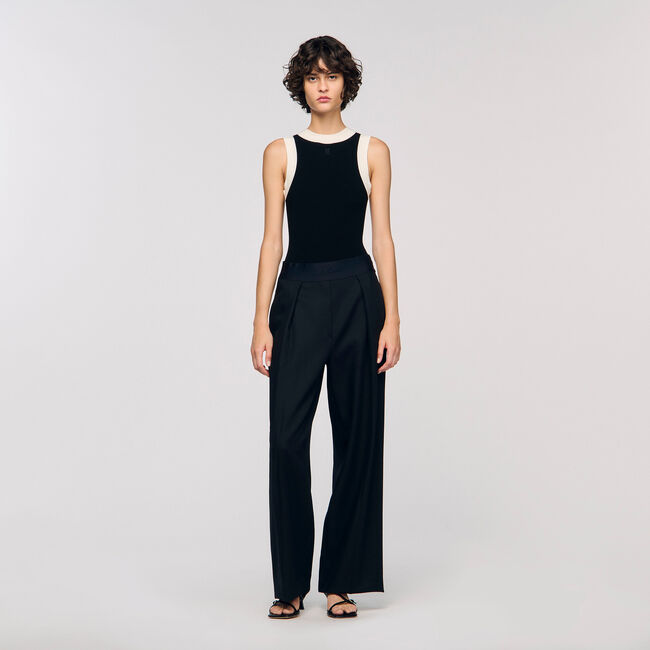 Body en maille bicolore