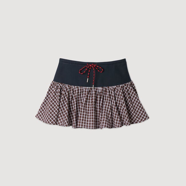 Checked skort