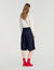 Long pleated wool shorts