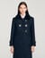 Manteau long avec col en velours