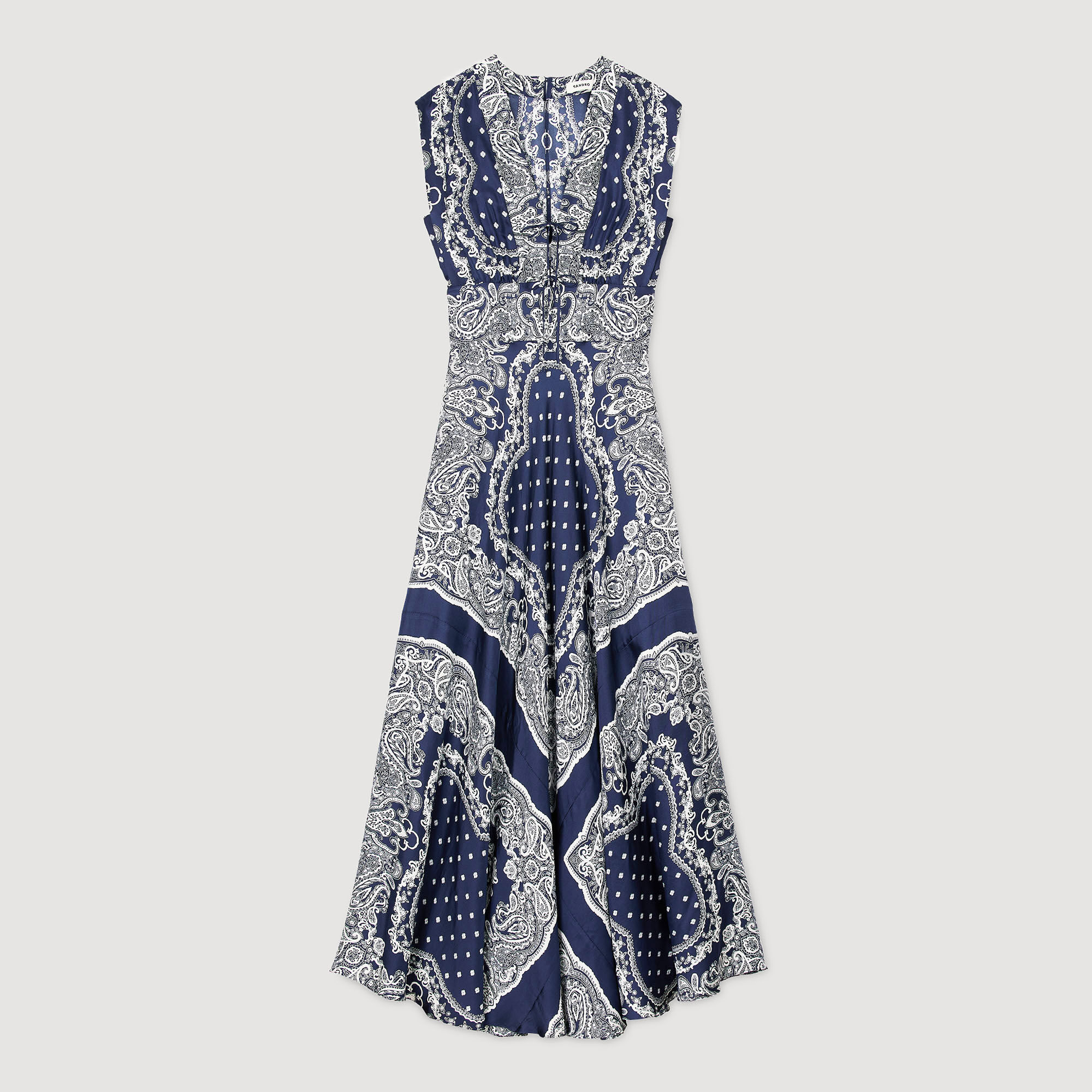 Langes Kleid mit Bandana-Print