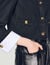 Cropped striped wool jacket