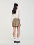 Pleated micro houndstooth skirt