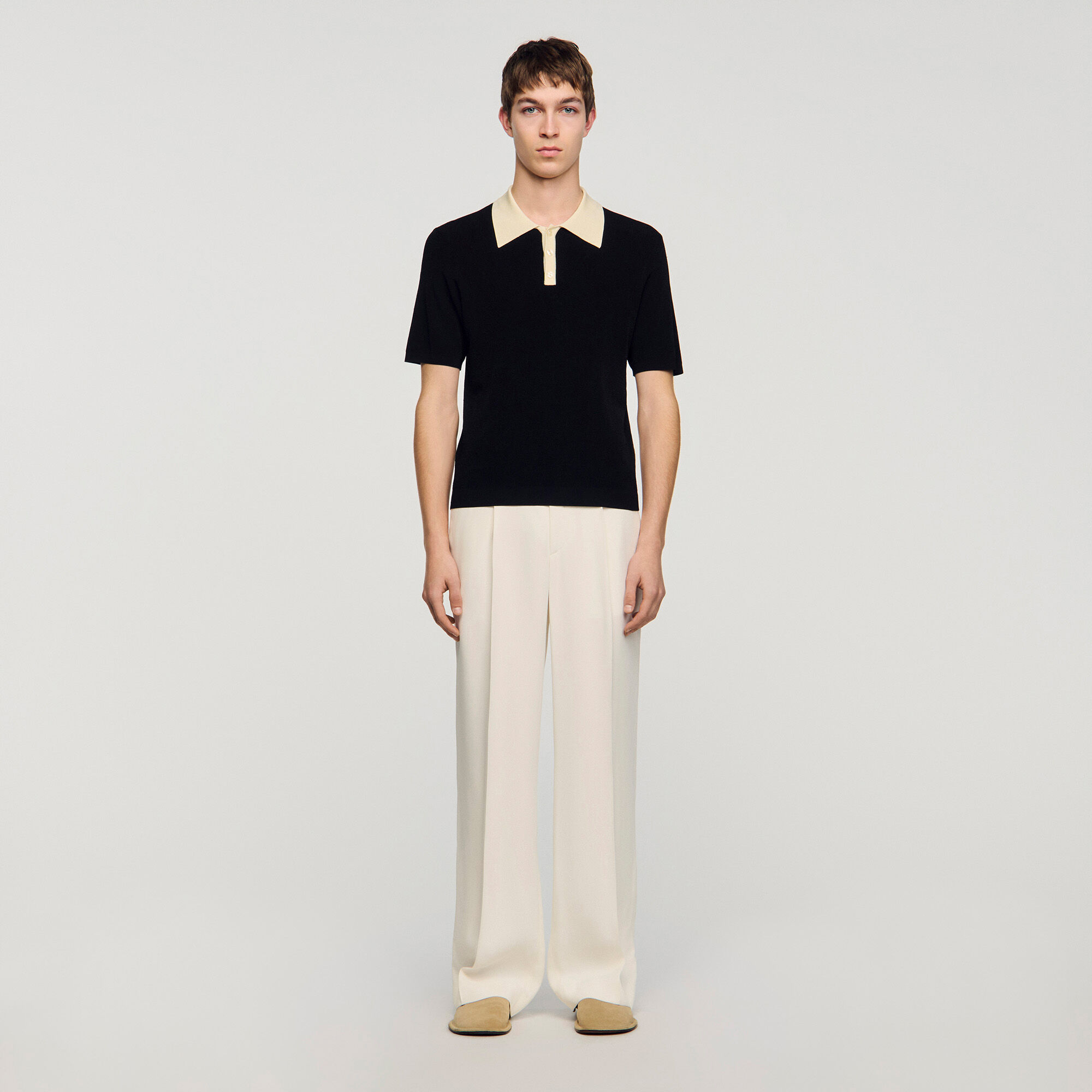 Zweifarbiges Poloshirt