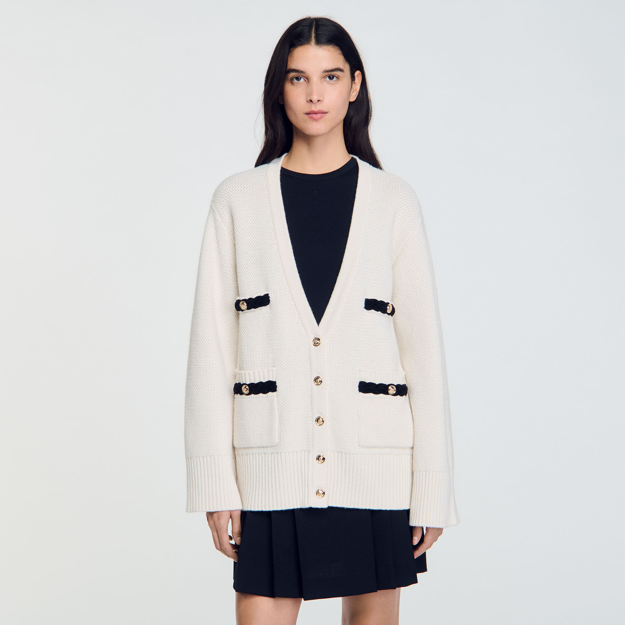 Cardigan long en laine