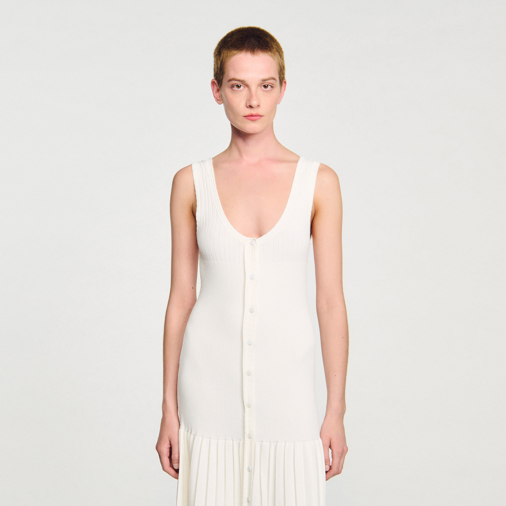 Langes Strickkleid
