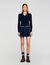 Cropped polo collar cardigan