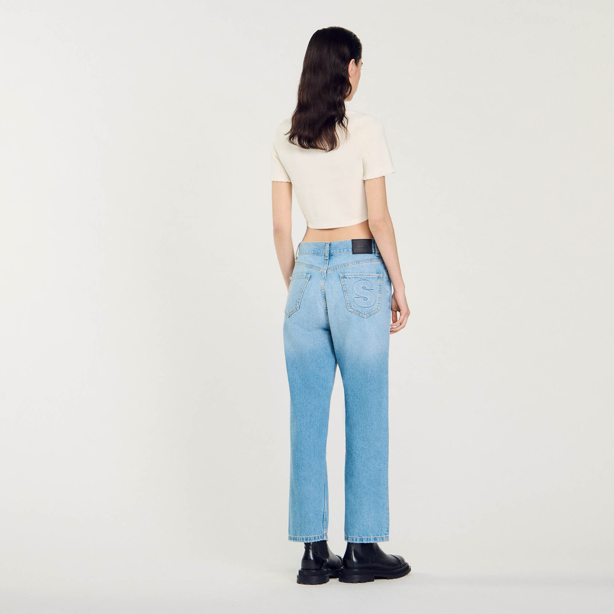 Jean droit taille basse