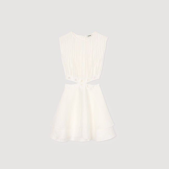 Robe courte à découpes