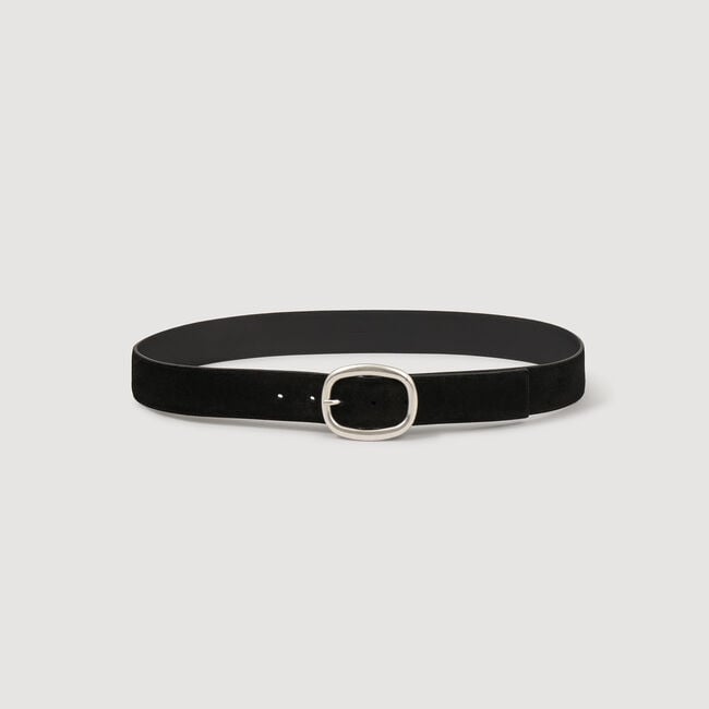 Ceinture large en cuir