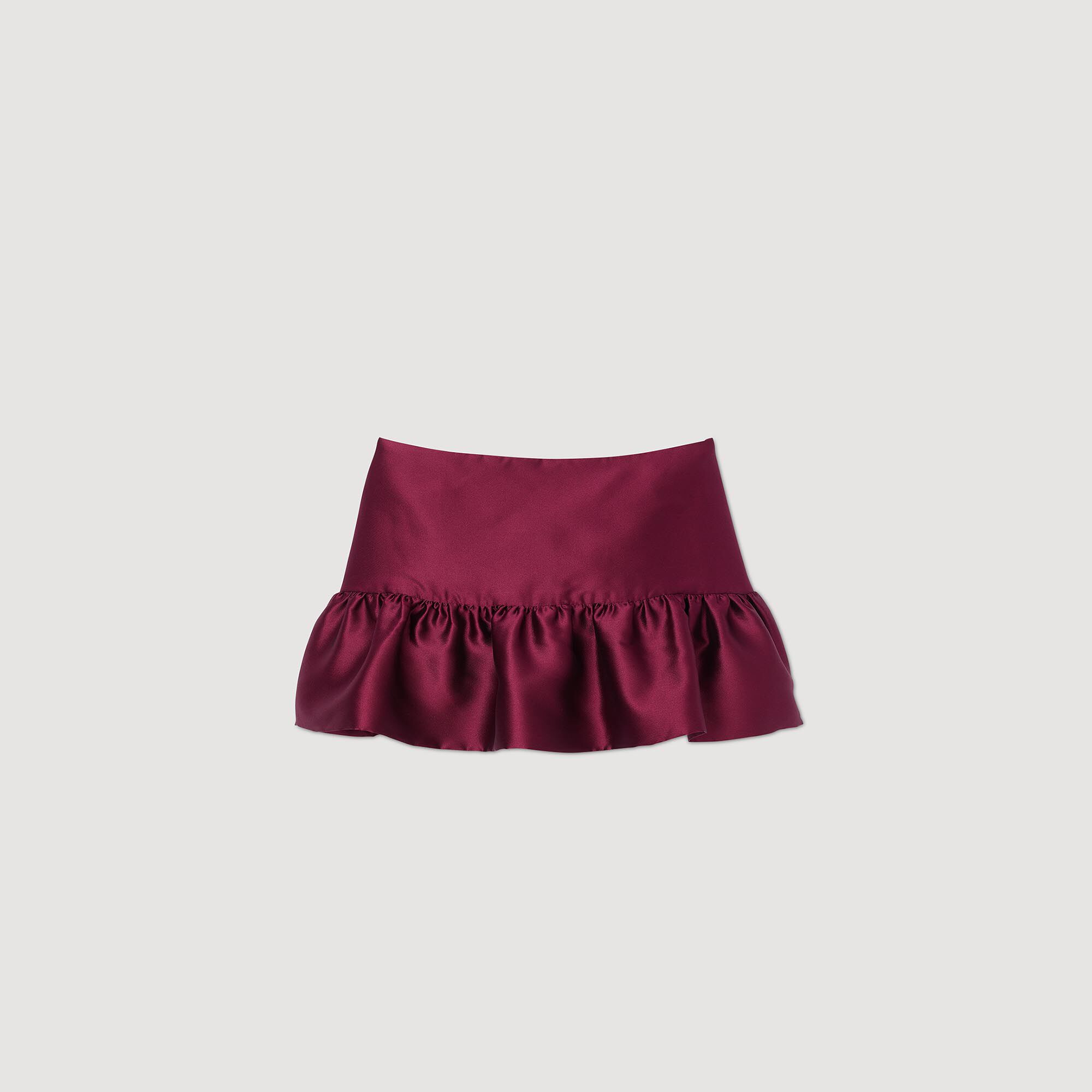 Mini short jupe en satin