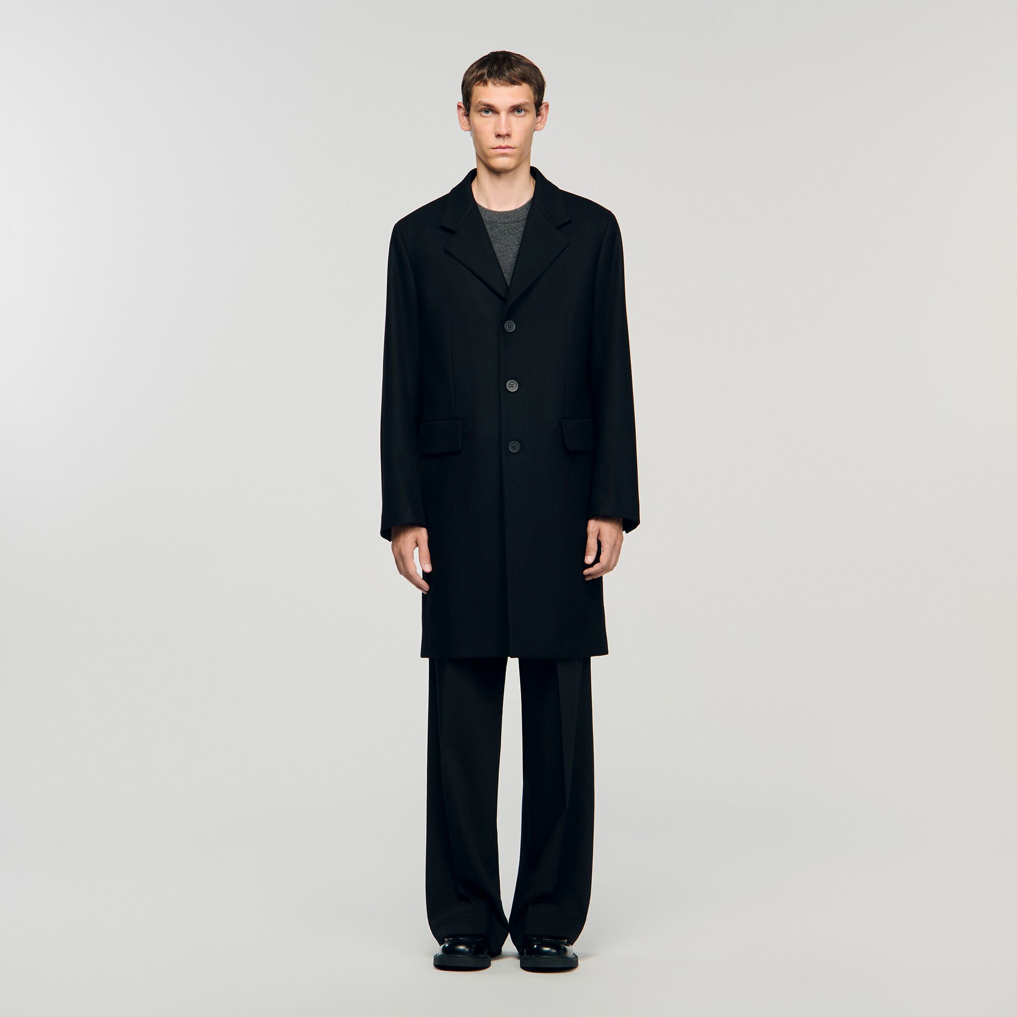 Wool and cashmere coat