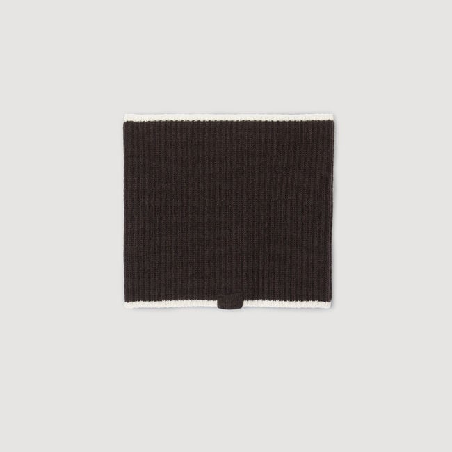 Ribbed knit neck warmer