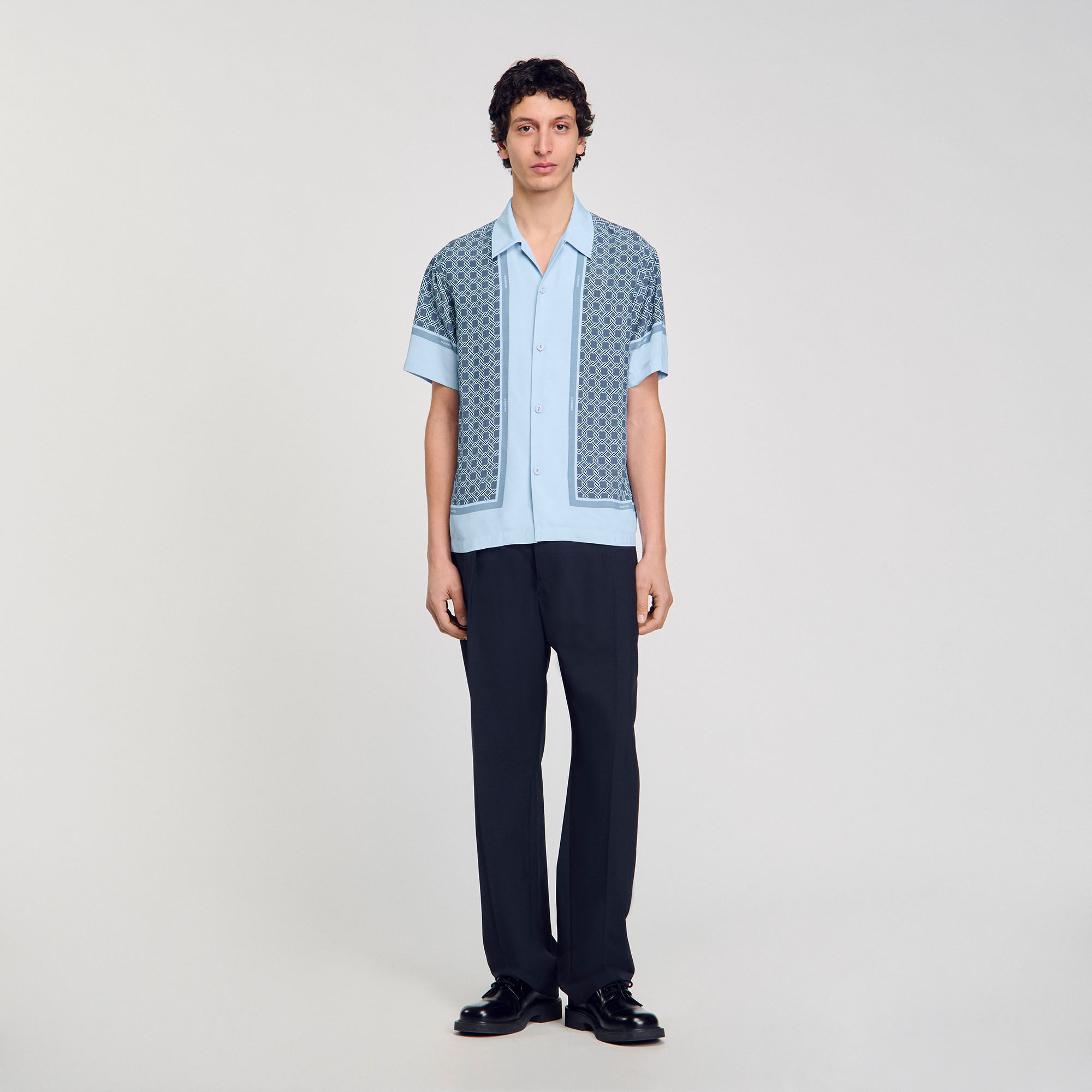 Chemise imprimée à manches courtes