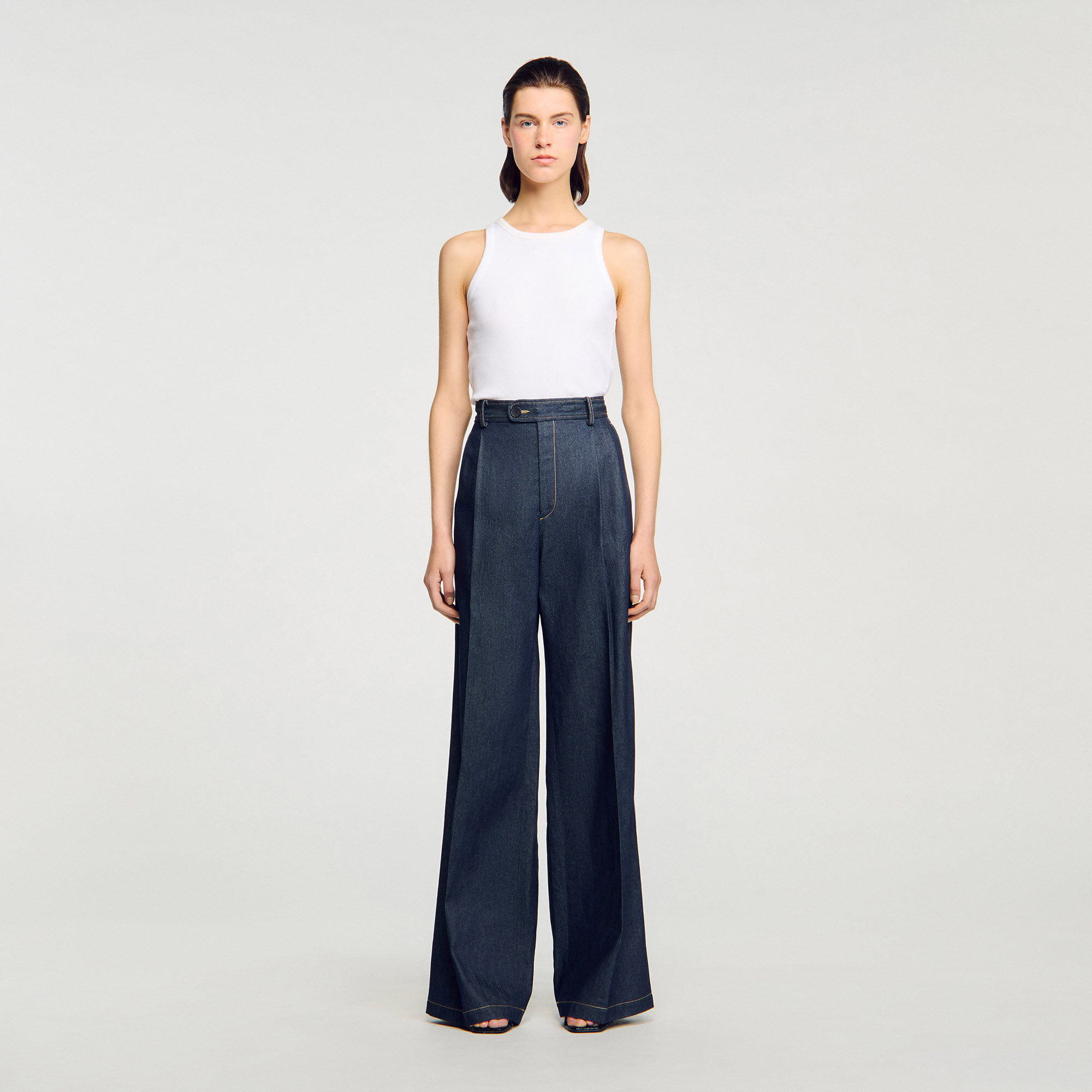 Denim suit trousers