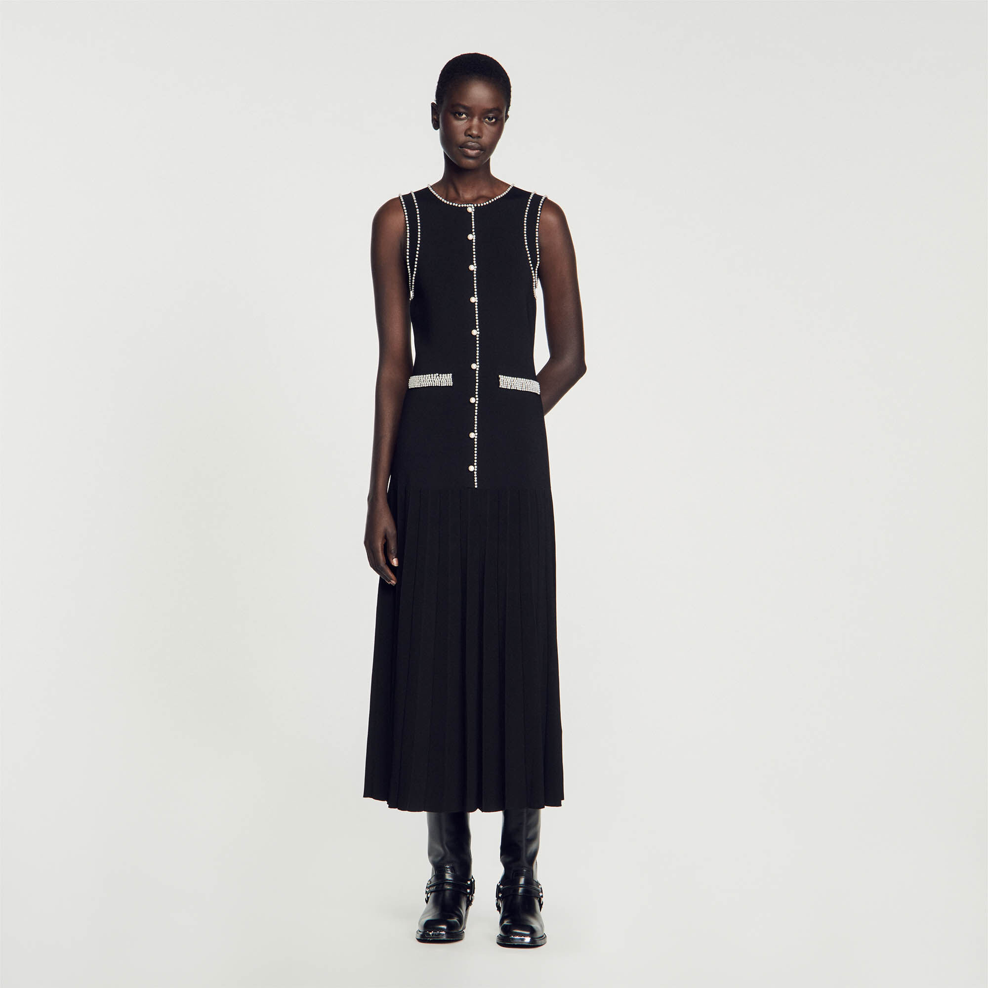 Robe noire pour femme Sandro Paris