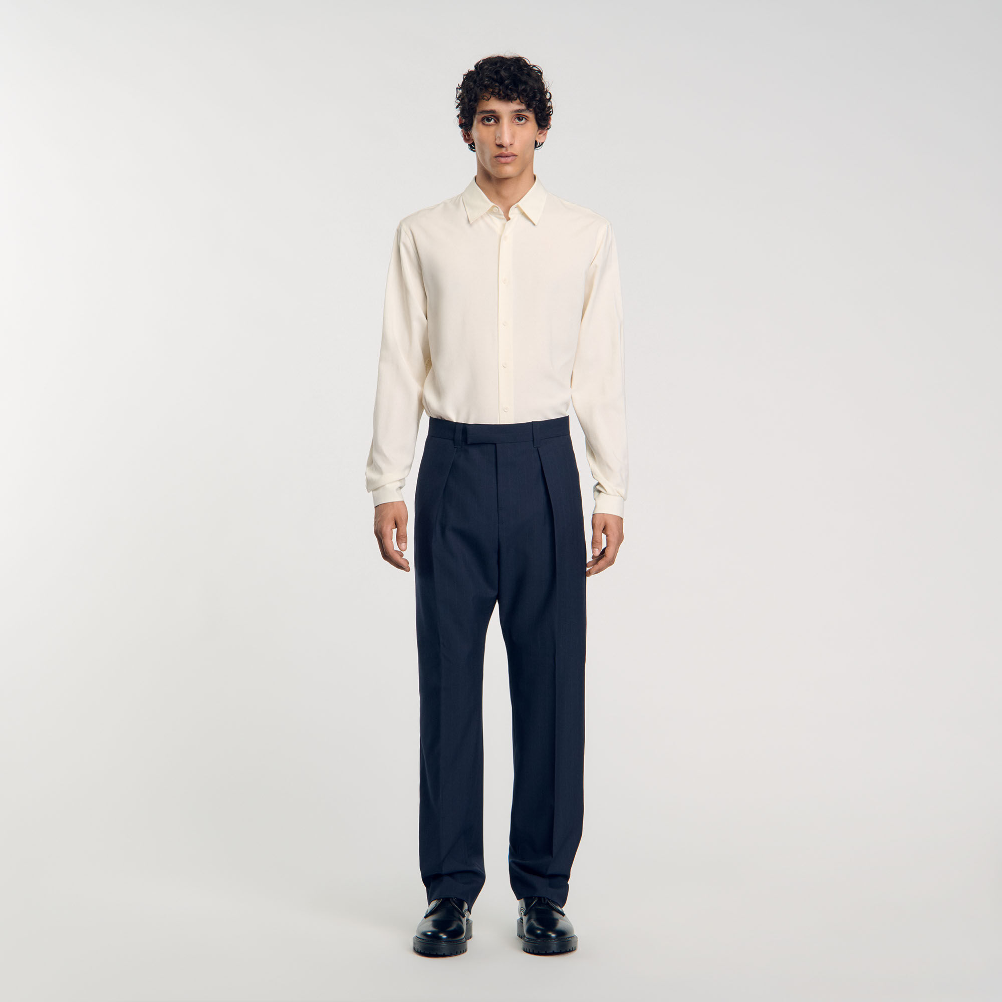 Box pleat trousers