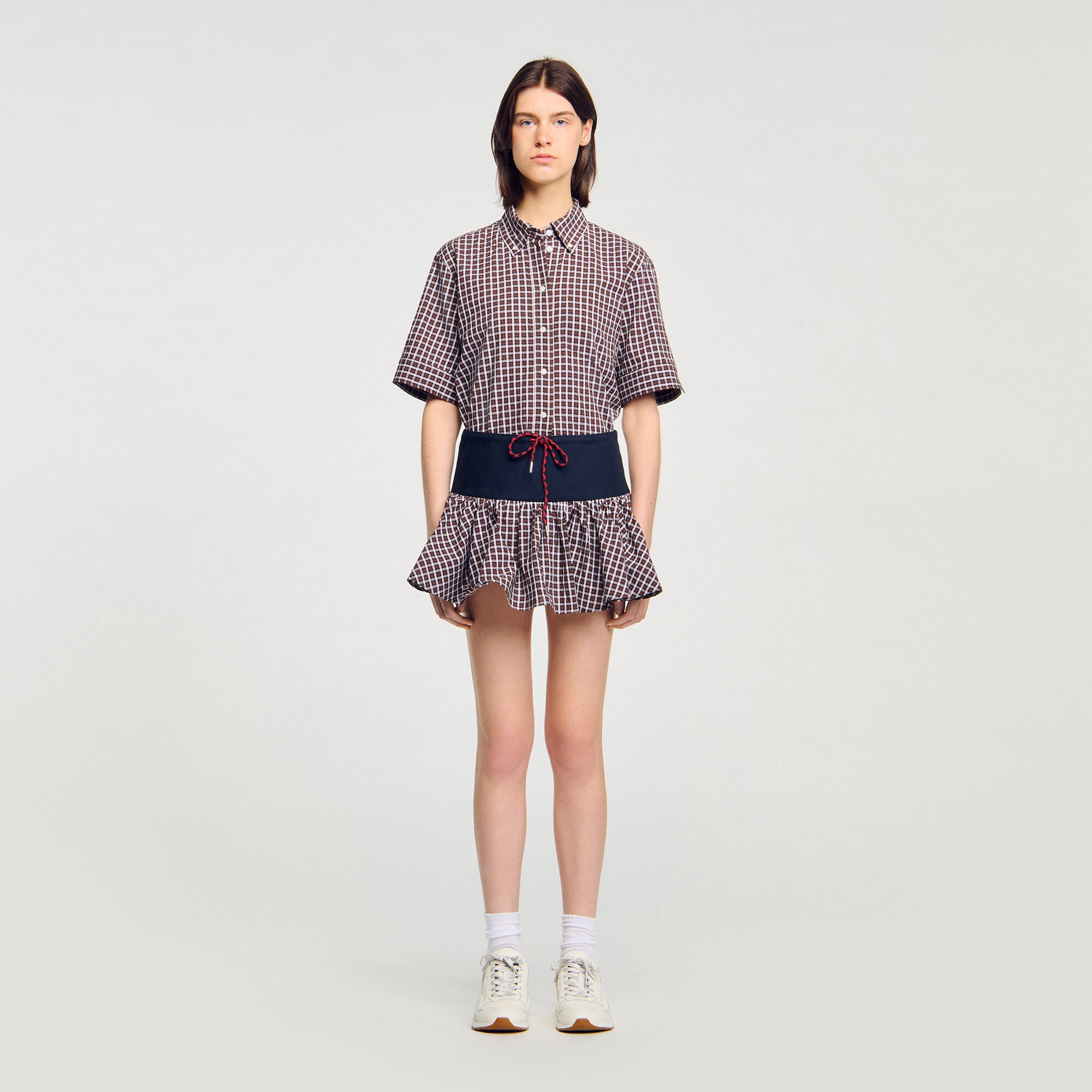 Checked skort