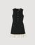 Robe courte en tweed bicolore